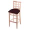 Holland Bar Stool Co 30" Bar Stool, Natural Finish, Canter Bordeaux Seat 313030Nat005 - alternate 1